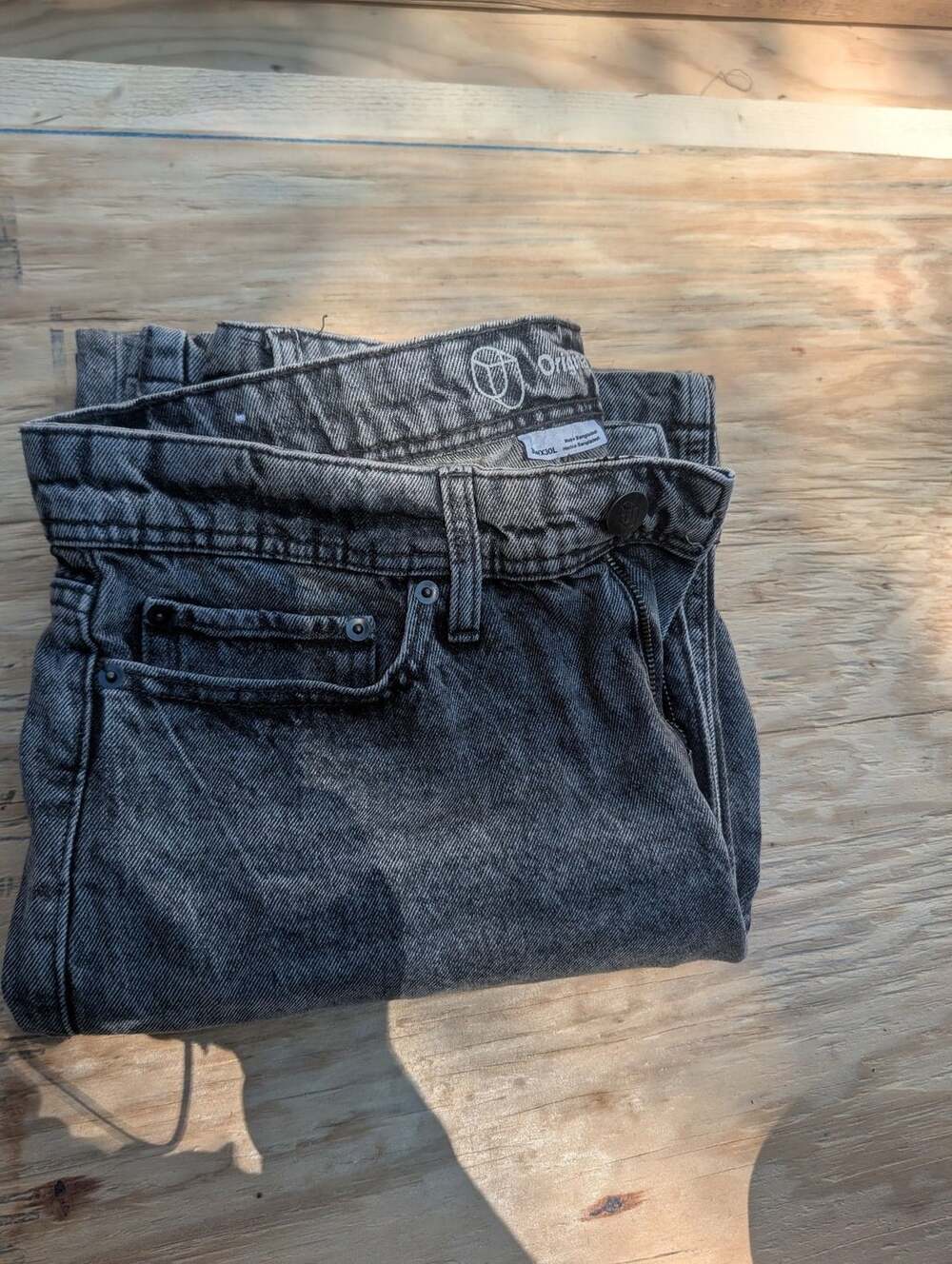 Original Use Jeans Size 30W x 30L Black Acid Wash Denim
